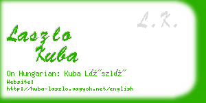 laszlo kuba business card